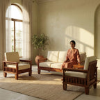 solid wood 5 seter sofa set classic