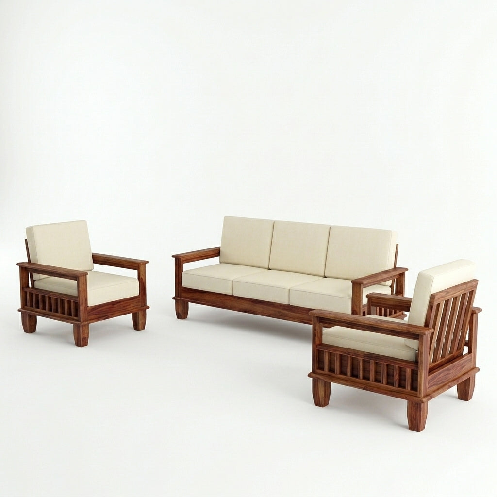 solid wood 5 seter sofa set classic