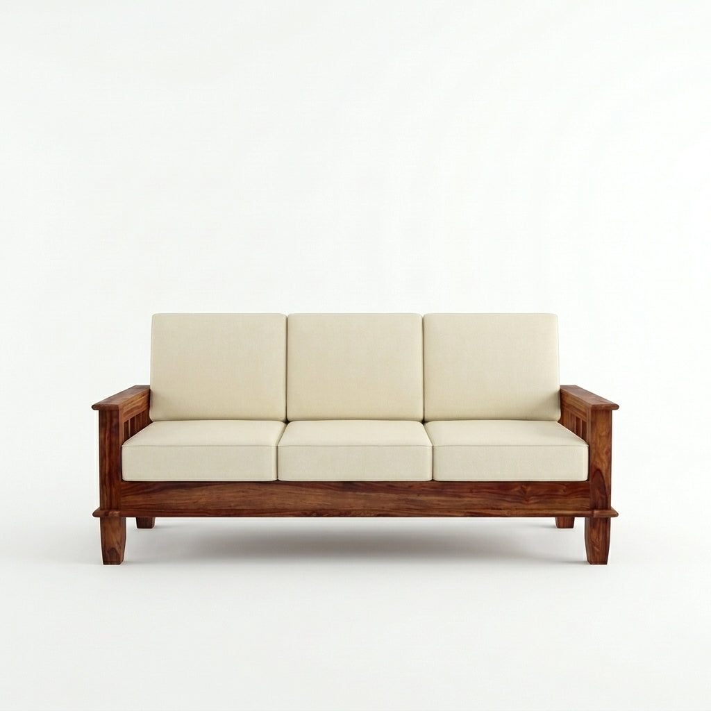 Classic 3 Seater sofa solid sheesham wood 3 seater sofa set