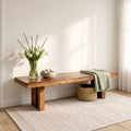 Solid Wood bench Hola With Solid Two Legs