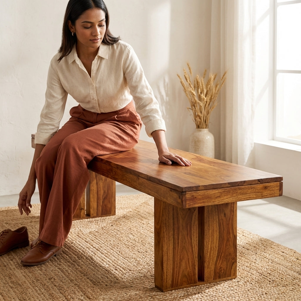 Hola Heritage Solid Wood Bench