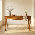 Solid Wood Console Classic Table With Curves Legs