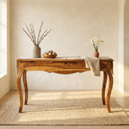 Solid Wood Console Classic Table With Curves Legs