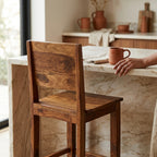 Bar chair Solid Sheesham Wood High Back Bar Chair
