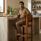 Bar chair Solid Sheesham Wood High Back Bar Chair