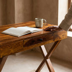 Study Roli 1dr. solid wood Study table with 1 drawer and folding legs