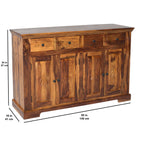 Elephant sheesham wood sidebaord with 4 door and 4 drawers