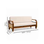 Rattan 3 Seater sofa solid sheesham wood 3 seater sofa with rattan cane